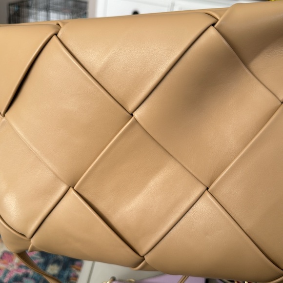 Anthropologie Woven Clutch Neutral Beige vegan leather - Picture 9 of 9